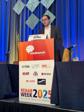 Enlarged view: Olivier Lambercy spech at rehabWeek 2025